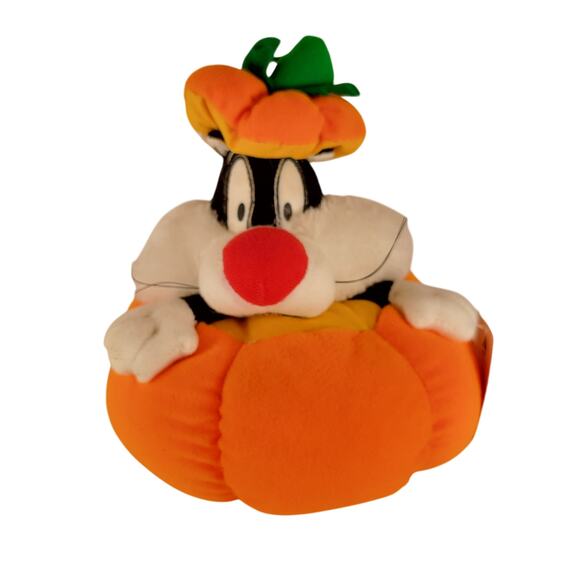 Looney Tunes Halloween Plush Tweety & Sylvester in Pumpkins Stuffed Animal Lot - Picture 11 of 16